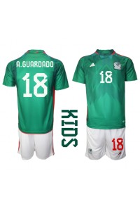 Fotbalové Dres Mexiko Andres Guardado #18 Dětské Domácí Oblečení MS 2022 Krátký Rukáv (+ trenýrky)